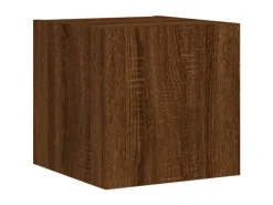 vidaXL 5-tlg. Wohnwand mit LED-Beleuchtung Braun Eichen-Optik Modell 8