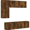 vidaXL 5-Tlg Wohnwand Räuchereiche Holzwerkstoff 3216468