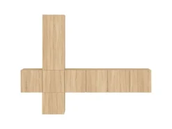 vidaXL 5-tlg. Wohnwand Sonoma-Eiche Holzwerkstoff Modell 5