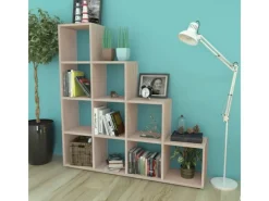 vidaXL Treppenregal Bücherregal 142 cm Eiche
