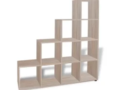 vidaXL Treppenregal Bücherregal 142 cm Eiche