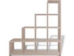 vidaXL Treppenregal Bücherregal 142 cm Eiche
