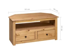 vidaXL TV-Eckschrank 93 x 49 x 49 cm Massivholz Panama-Kiefür