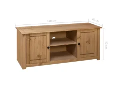 Hot vidaXL TV-Schrank 120 x 40 x 50 cm Massivholz Panama-Kiefür