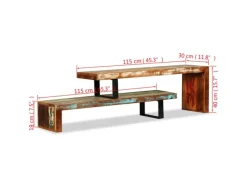 vidaXL TV-Schrank Altholz Massiv Modell 2