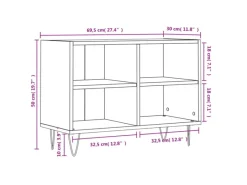 Best vidaXL TV-Schrank Betongrau 69,5x30x50 cm Holzwerkstoff Modell 2