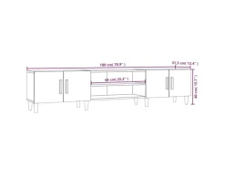 vidaXL TV-Schrank Betongrau 180x31,5x40 cm Holzwerkstoff Modell 1