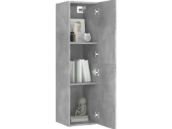 vidaXL TV-Schrank Betongrau 30,5x30x110 cm Holzwerkstoff