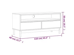 Online vidaXL TV-Schrank FLAM 110x40x50 cm Massivholz Kiefür Modell 1