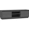 Clearance vidaXL TV-Schrank Grau 140x35x40 cm Massivholz Kiefür