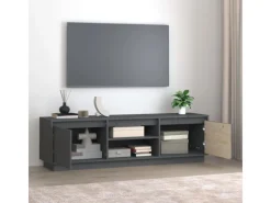 Clearance vidaXL TV-Schrank Grau 140x35x40 cm Massivholz Kiefür