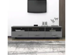 Clearance vidaXL TV-Schrank HAMAR Dunkelgrau 158x40x40 cm Massivholz Kiefür