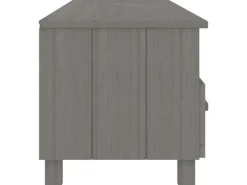 Hot vidaXL TV-Schrank HAMAR Hellgrau 158x40x40 cm Massivholz Kiefür