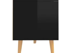vidaXL TV-Schrank Hochglanz-Schwarz 90x40x48,5 cm Holzwerkstoff