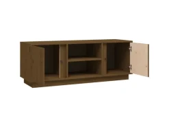 Discount vidaXL TV-Schrank Honigbraun 110x35x40,5 cm Massivholz Kiefür