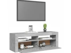 vidaXL TV-Schrank mit LED-Beleuchtung Betongrau 120x35x40 cm Modell 1