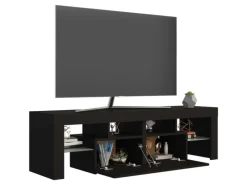 Hot vidaXL TV-Schrank mit LED-Beleuchtung Schwarz 140x36,5x40 cm
