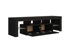 Hot vidaXL TV-Schrank mit LED-Beleuchtung Schwarz 140x36,5x40 cm