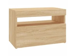 Best vidaXL TV-Schrank mit LED-Leuchten Sonoma-Eiche 60x35x40 cm