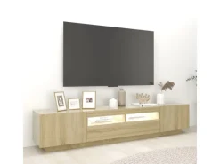 vidaXL TV-Schrank mit LED-Leuchten Sonoma-Eiche 200x35x40 cm