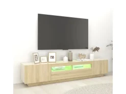vidaXL TV-Schrank mit LED-Leuchten Sonoma-Eiche 200x35x40 cm