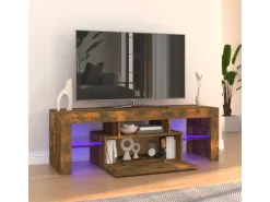 Hot vidaXL TV-Schrank mit LED-Leuchten Räuchereiche 120x35x40 cm Modell 4