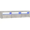 vidaXL TV-Schrank mit LED-Leuchten Betongrau 180x35x40 cm 1