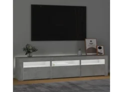 vidaXL TV-Schrank mit LED-Leuchten Betongrau 180x35x40 cm 1