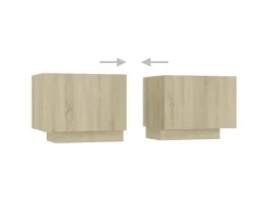 vidaXL TV-Schrank mit LED-Leuchten Sonoma-Eiche 300x35x40 cm