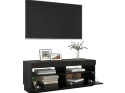 Hot vidaXL TV-Schrank mit LED-Leuchten Schwarz 100x35x40 cm