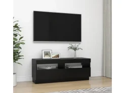 Hot vidaXL TV-Schrank mit LED-Leuchten Schwarz 100x35x40 cm