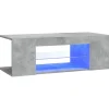 vidaXL TV-Schrank mit LED-Leuchten Betongrau 90x39x30 cm
