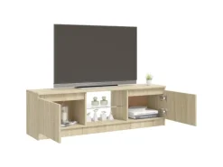 Clearance vidaXL TV-Schrank mit LED-Leuchten Sonoma-Eiche 120x30x35,5 cm