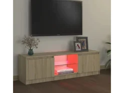 Clearance vidaXL TV-Schrank mit LED-Leuchten Sonoma-Eiche 120x30x35,5 cm