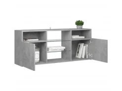 vidaXL TV-Schrank mit LED-Leuchten Betongrau 120x30x50 cm