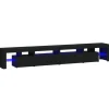 vidaXL TV-Schrank mit LED-Leuchten Schwarz 260x36,5x40 cm