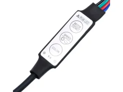 vidaXL TV-Schrank mit LED-Leuchten Schwarz 260x36,5x40 cm