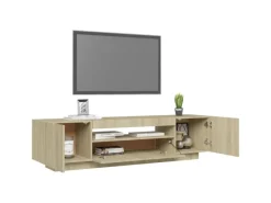 vidaXL TV-Schrank mit LED-Leuchten Sonoma-Eiche 160x35x40 cm