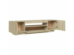 vidaXL TV-Schrank mit LED-Leuchten Sonoma-Eiche 160x35x40 cm