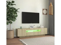 vidaXL TV-Schrank mit LED-Leuchten Sonoma-Eiche 160x35x40 cm