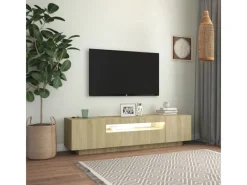 vidaXL TV-Schrank mit LED-Leuchten Sonoma-Eiche 160x35x40 cm