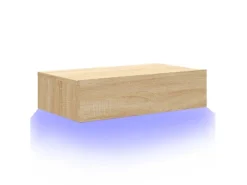 Hot vidaXL TV-Schrank mit LED-Leuchten Sonoma-Eiche 60x35x15,5 cm