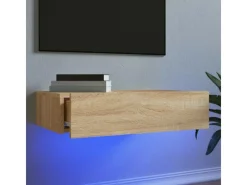 Hot vidaXL TV-Schrank mit LED-Leuchten Sonoma-Eiche 60x35x15,5 cm