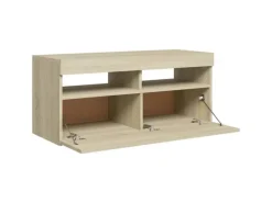 Online vidaXL TV-Schrank mit LED-Leuchten Sonoma-Eiche 90x35x40 cm