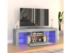 vidaXL TV-Schrank mit LED-Leuchten Grau Sonoma 120x35x40 cm Modell 3