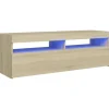 Best vidaXL TV-Schrank mit LED-Leuchten Sonoma-Eiche 120x35x40 cm Modell 4