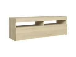 Best vidaXL TV-Schrank mit LED-Leuchten Sonoma-Eiche 120x35x40 cm Modell 4