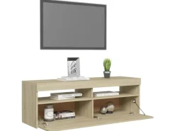 Best vidaXL TV-Schrank mit LED-Leuchten Sonoma-Eiche 120x35x40 cm Modell 4