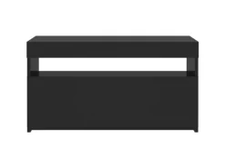 vidaXL TV-Schrank mit LED-Leuchten Schwarz 75x35x40 cm