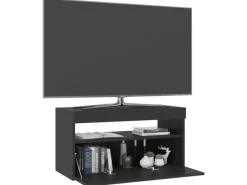 vidaXL TV-Schrank mit LED-Leuchten Schwarz 75x35x40 cm